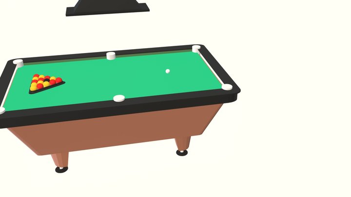 Pool table inside a room