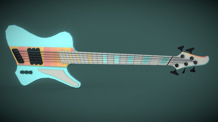 Bass Guitar Dingwall | [Low-Poly] 3D Model