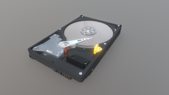 Жесткий диск 3D-Модель 3D Model