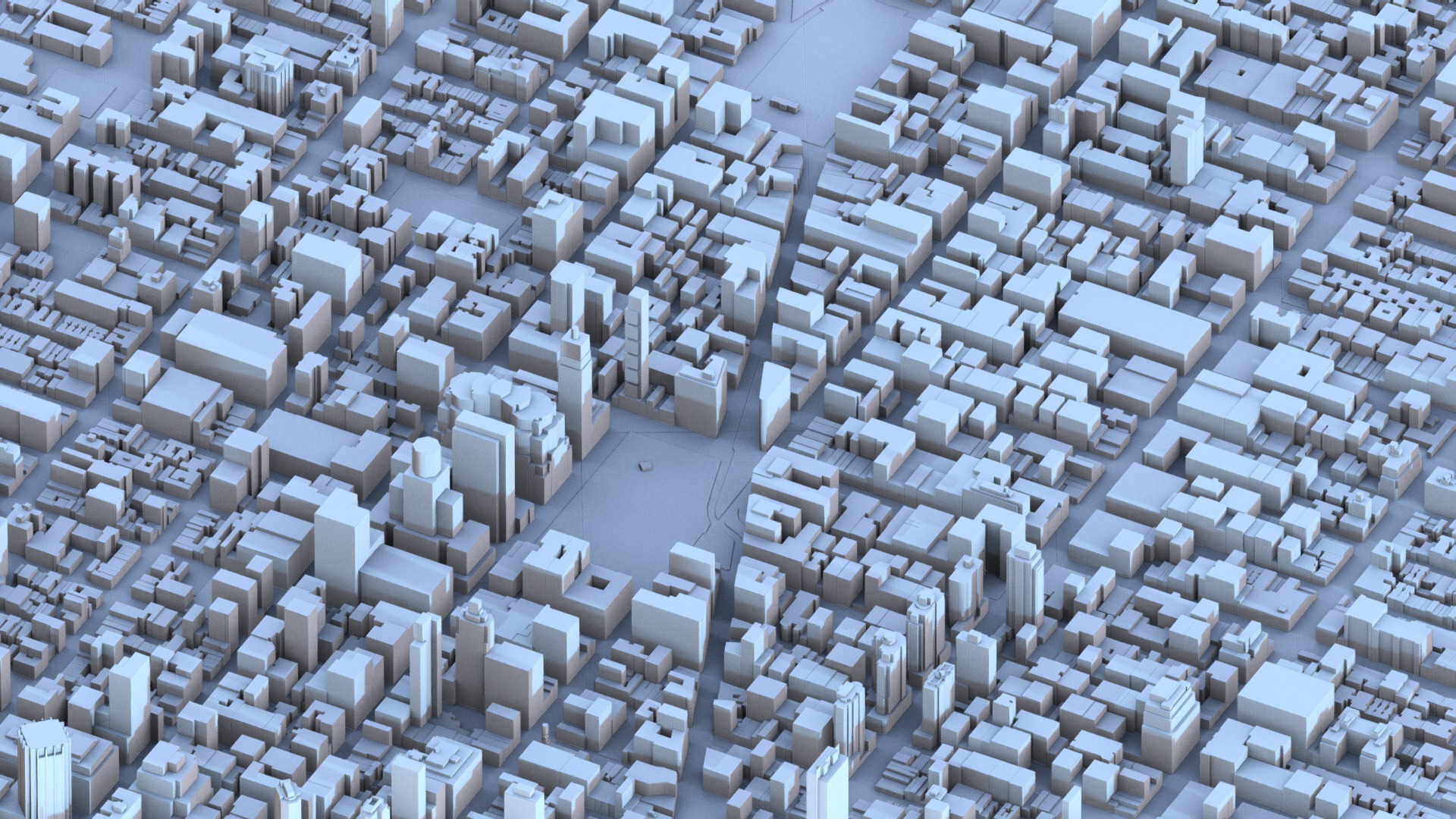 3D model New York - This is a 3D model of the New York. The 3D model is about a large group of white blocks.