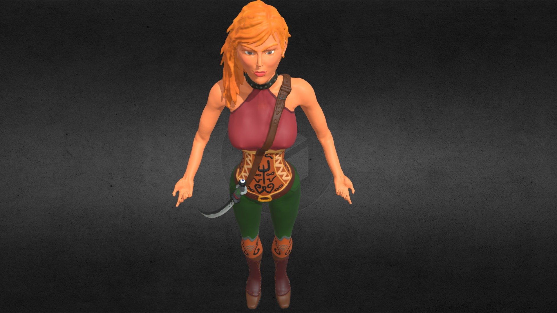 VICKY the pirate coloured