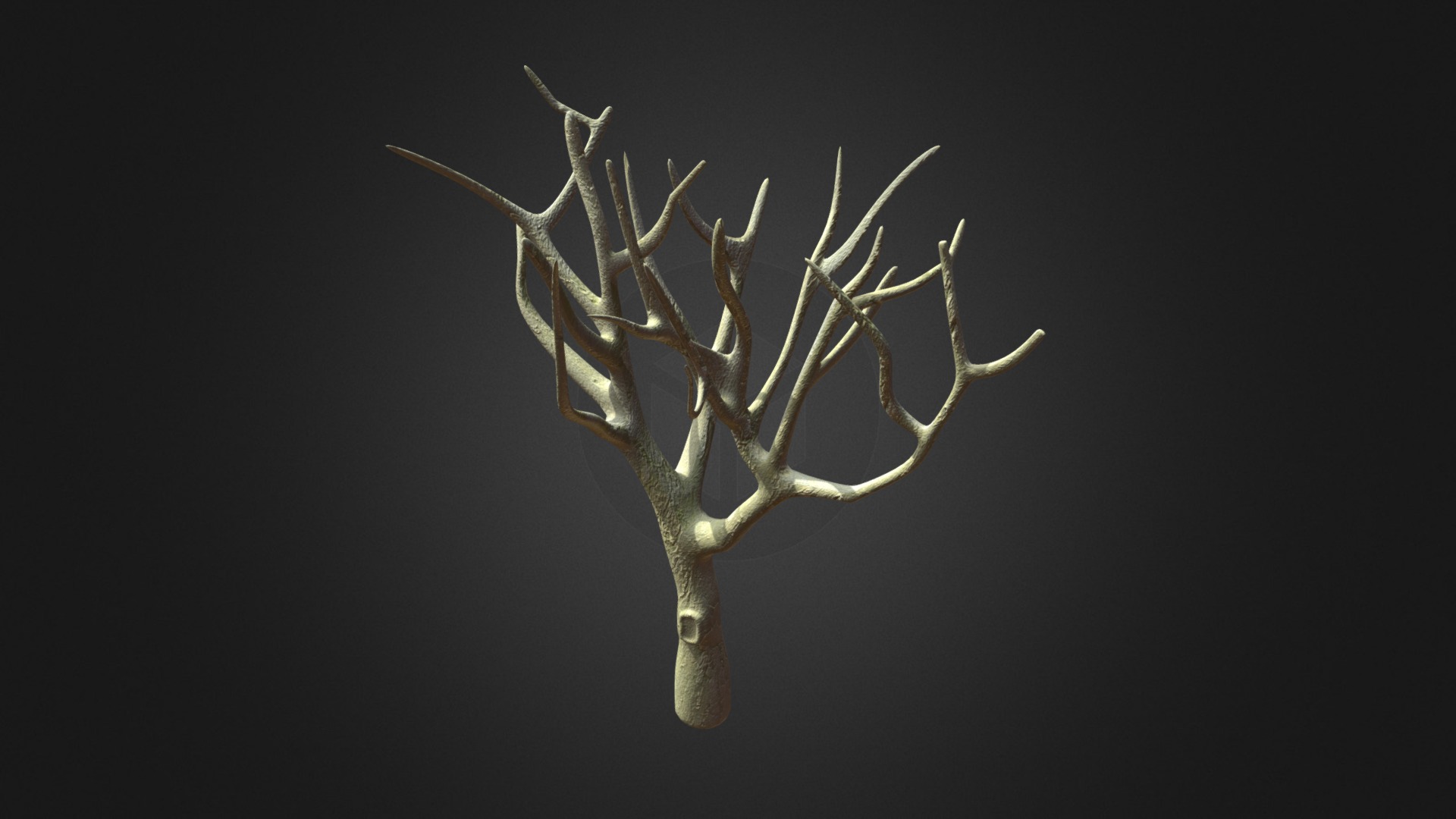 3D model Bare tree - This is a 3D model of the Bare tree. The 3D model is about a close up of a deer head.