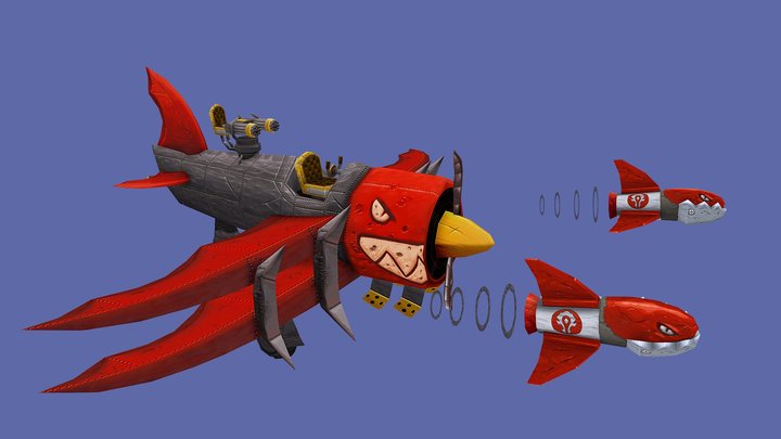 Goblin Biplane 3D Model
