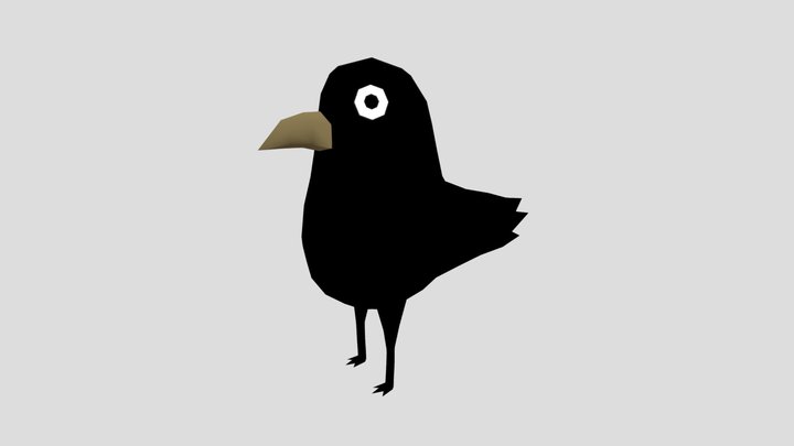 Silly Little Crow 3D Model