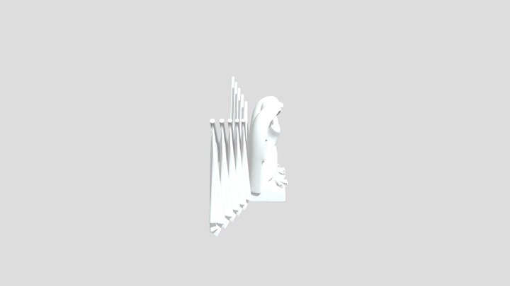 Eagle Flanked By A Row Of Red Flags – Free 3D Model STL