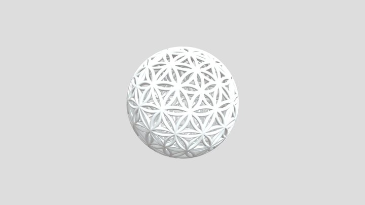 Floarea Vietii Sfera 3D 3D Model