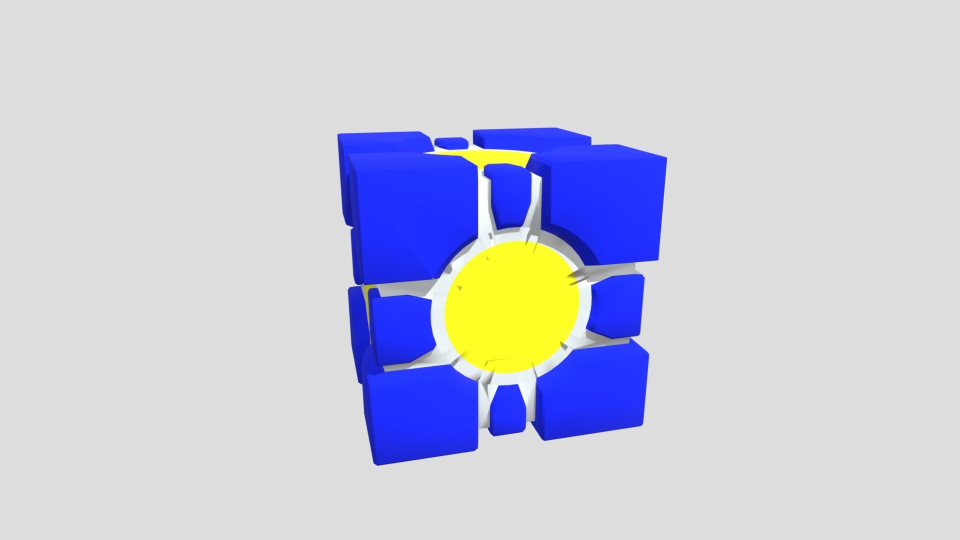 Companion Cube Download Free 3D model by RecMan04 [0fbba59] Sketchfab