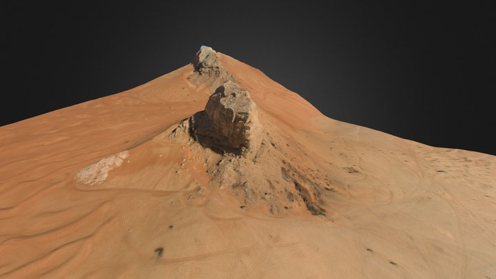 Fossil Rock in Dubai 3D Model