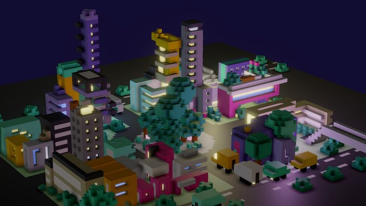 Random Town 3D Model