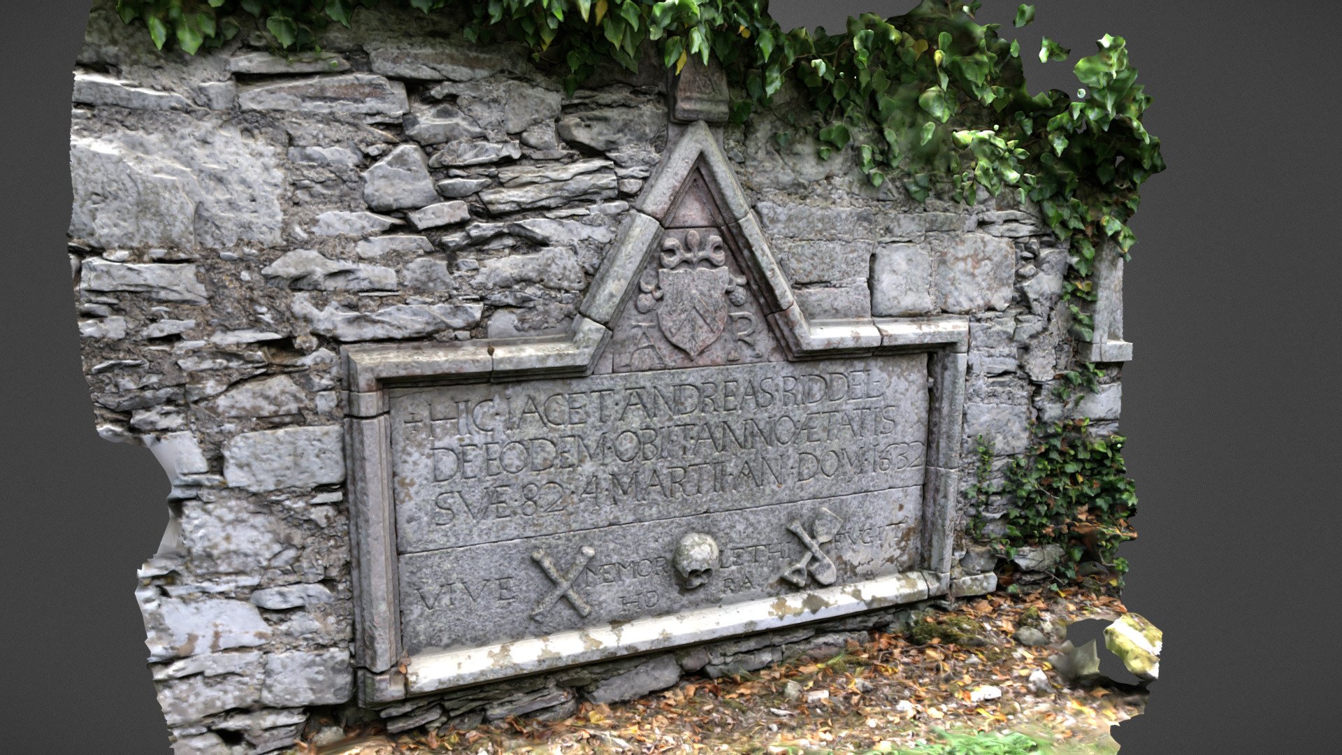 1632 Ridel grave memorial, Lilliesleaf Kirk