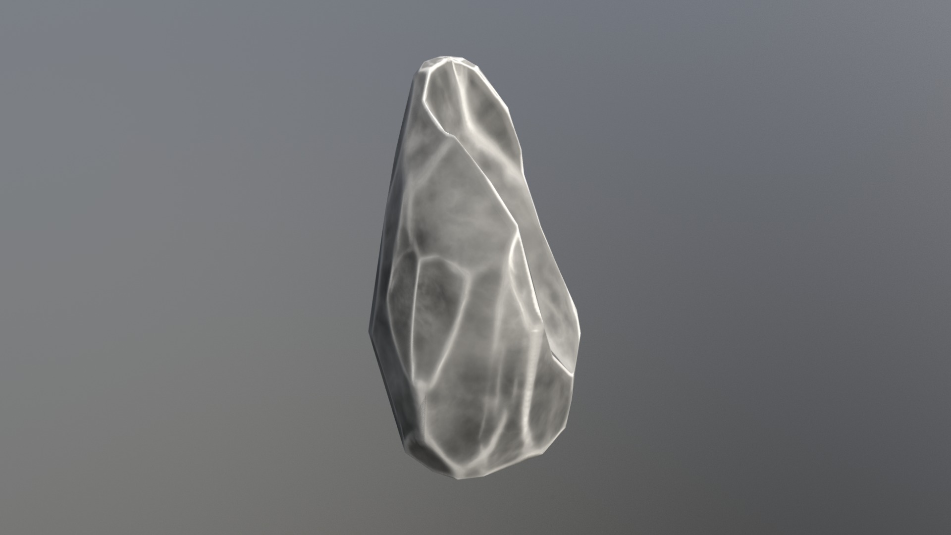 3D model Rock 10 Game Ready Low Poly - This is a 3D model of the Rock 10 Game Ready Low Poly. The 3D model is about a white feather on a grey background.