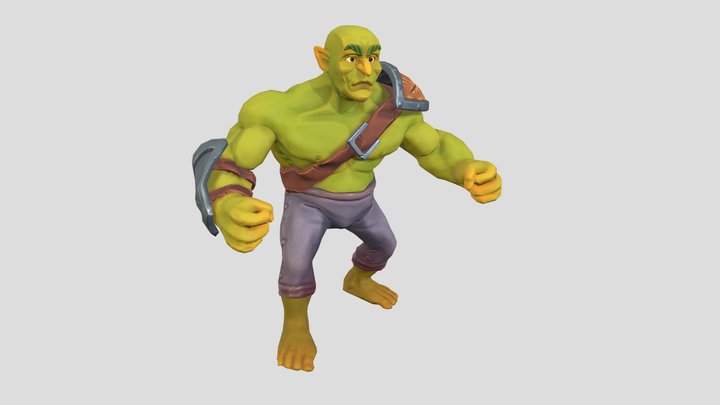 Stylized Orc Warrior 3D Model