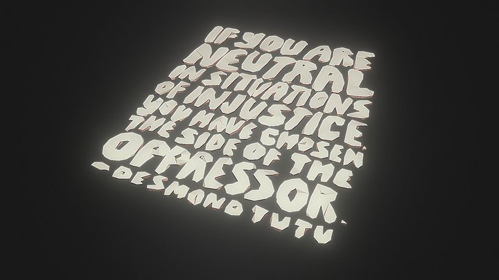 Desmond Tutu quote 2 remix! #blacklivesmatter – Modelo 3D gratuito STL