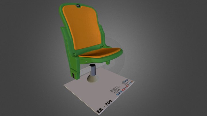 ES-700 ROD Semi Upholstery without armrest 3D Model