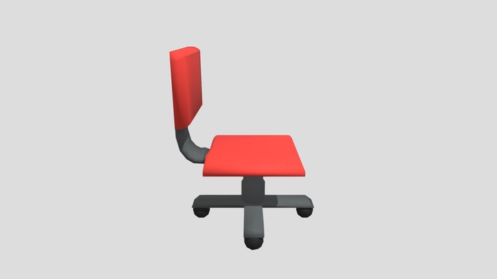 Swivel Chair Red 3D Model
