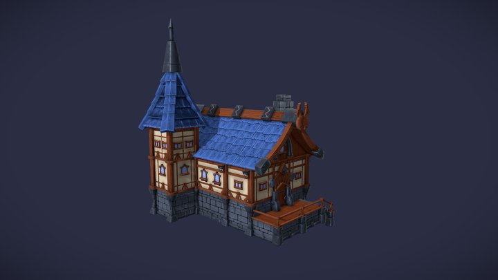 Stylized house_v2 3D Model