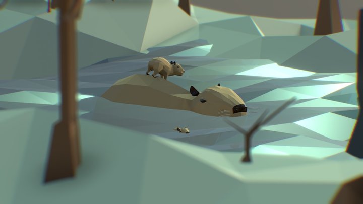 Capybaras Bath – Modelo 3D gratuito STL