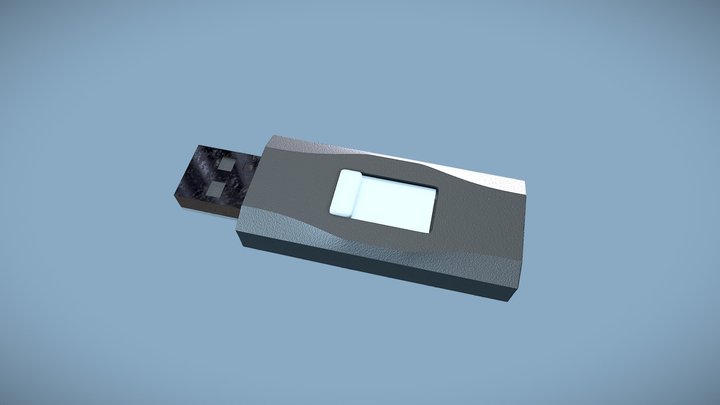 Simple USB flash drive 3D Model