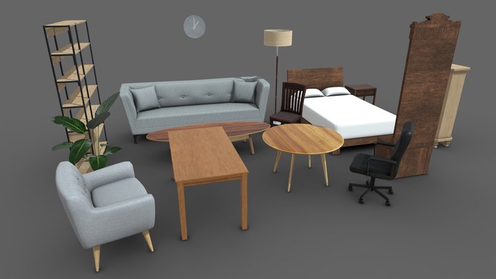 Architecture / Furniture Asset Bundle Pack 3D Model