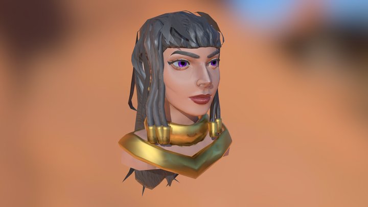 Egyptian Goddess - Head bust 3D Model
