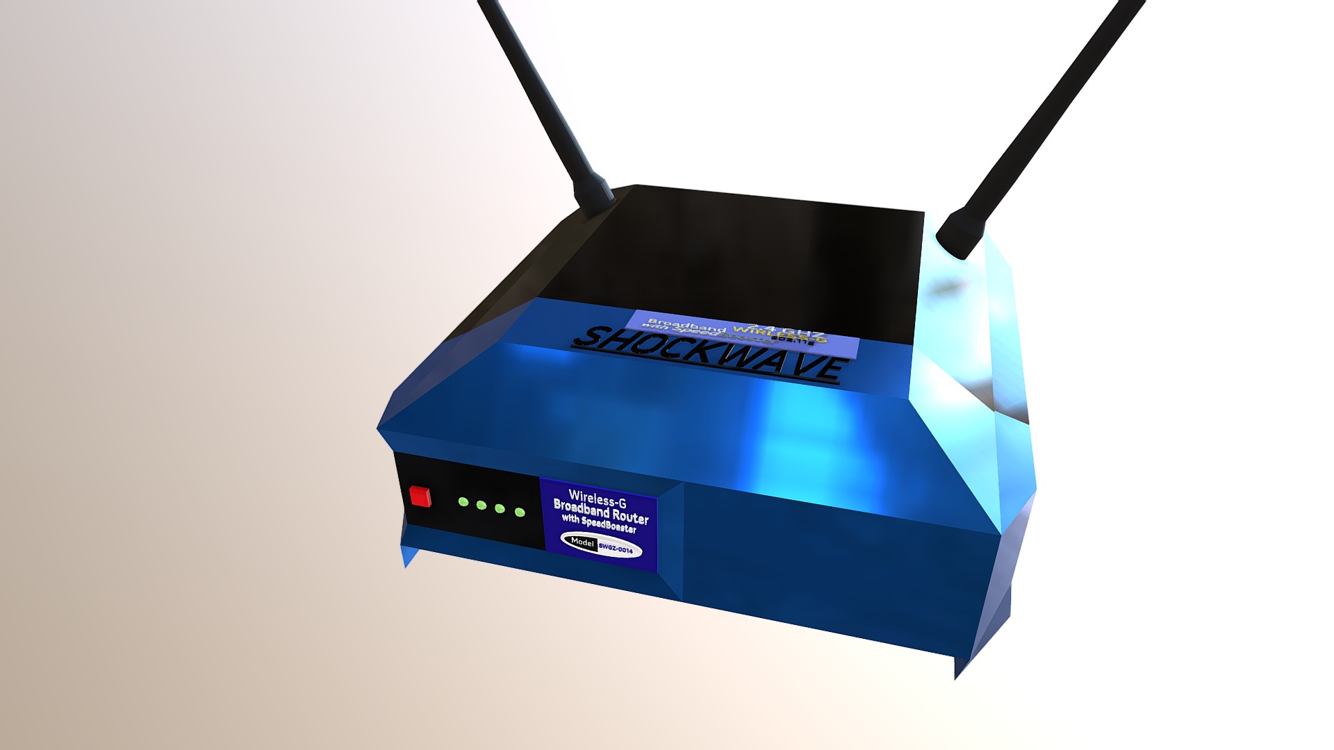 3D model SWGZ Router - This is a 3D model of the SWGZ Router. The 3D model is about shape.