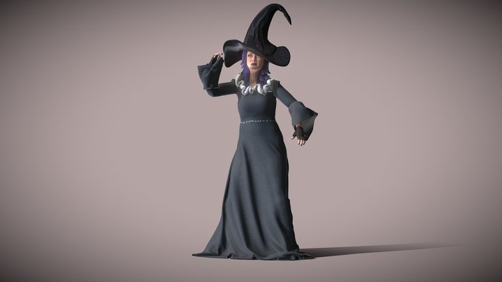 Dark Sorceress 3D Model