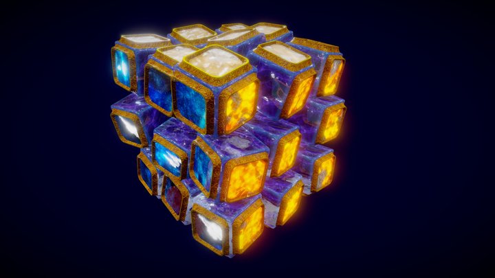Ethereal Rubicks Cube 3D Model