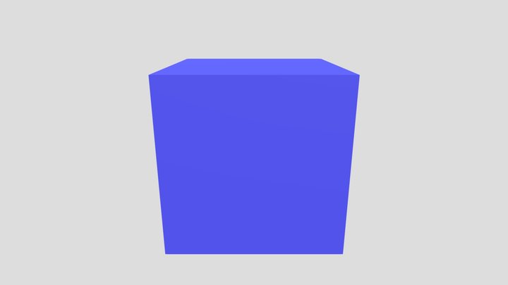 Square Model Animation-blue 3D Model