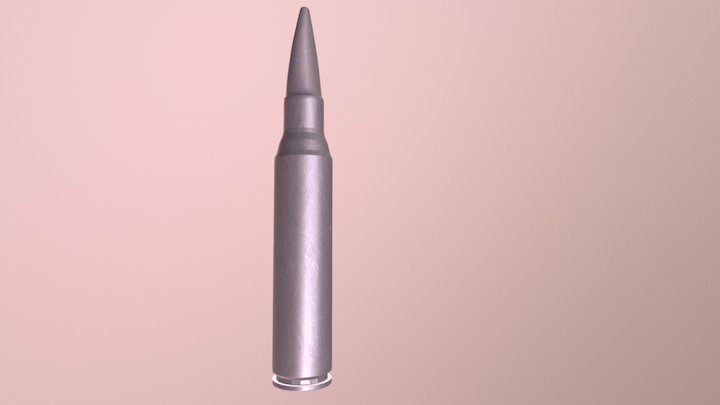 Bala de fuzil 3D Model