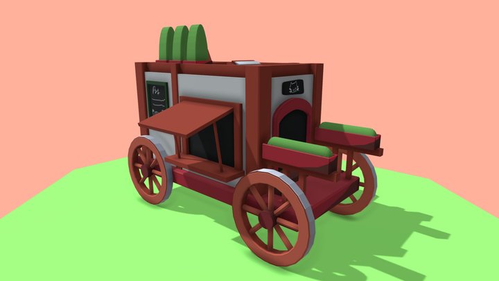 Fantasy Wagon 3D Model