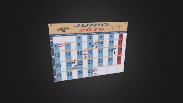 Calendar 3D Model