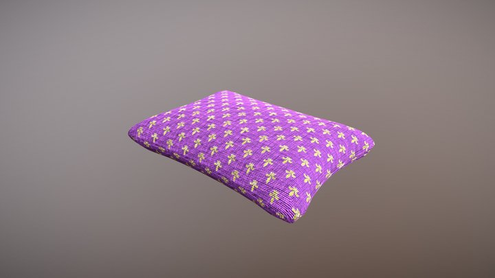 Purple Royal Pillow 3D Model