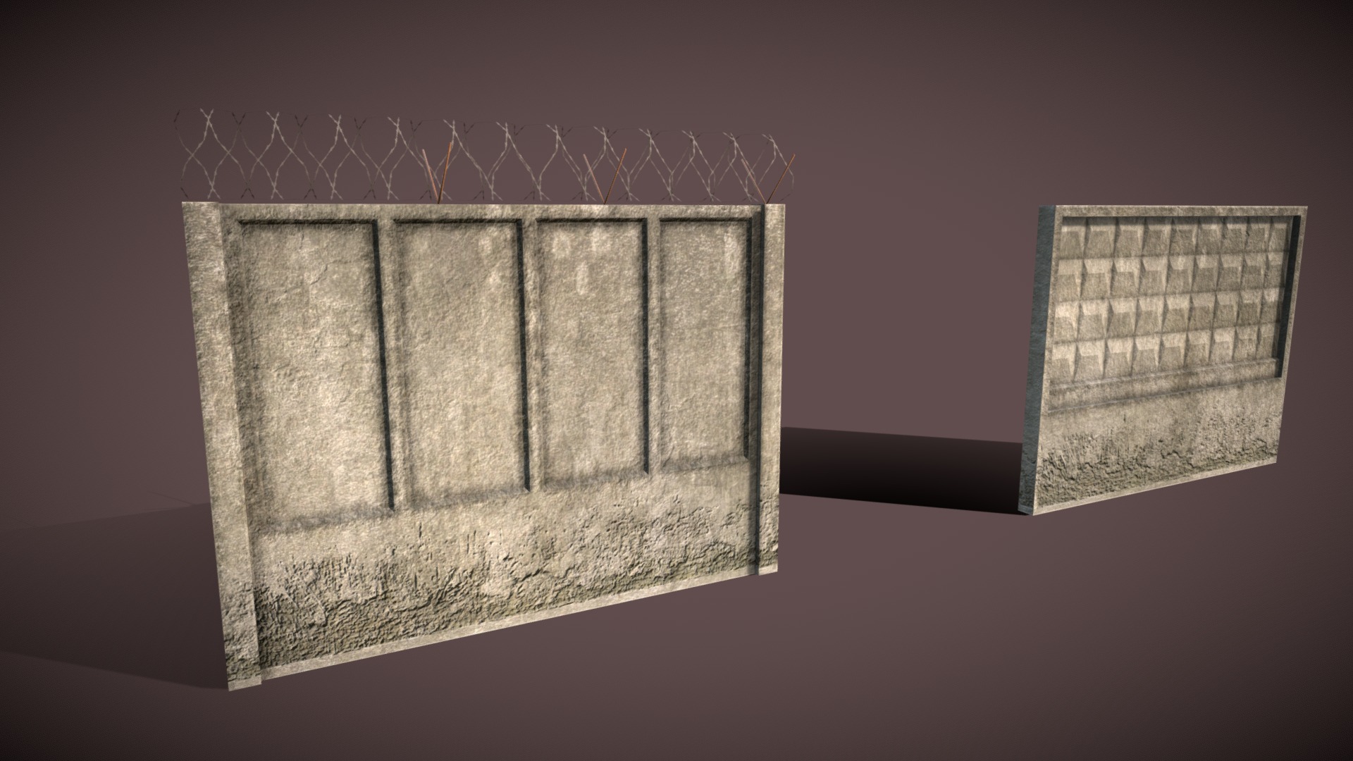 3D model Fence - This is a 3D model of the Fence. The 3D model is about a rectangular object with a design on it.