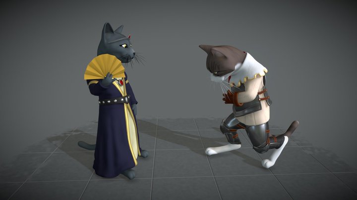 Sir Fibonacci and Lady Blueberry 3D Model