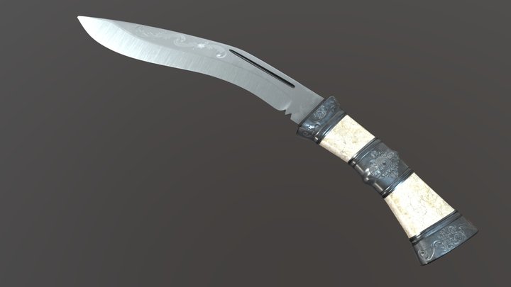 Kukri Bhojpuri Knife 3D Model