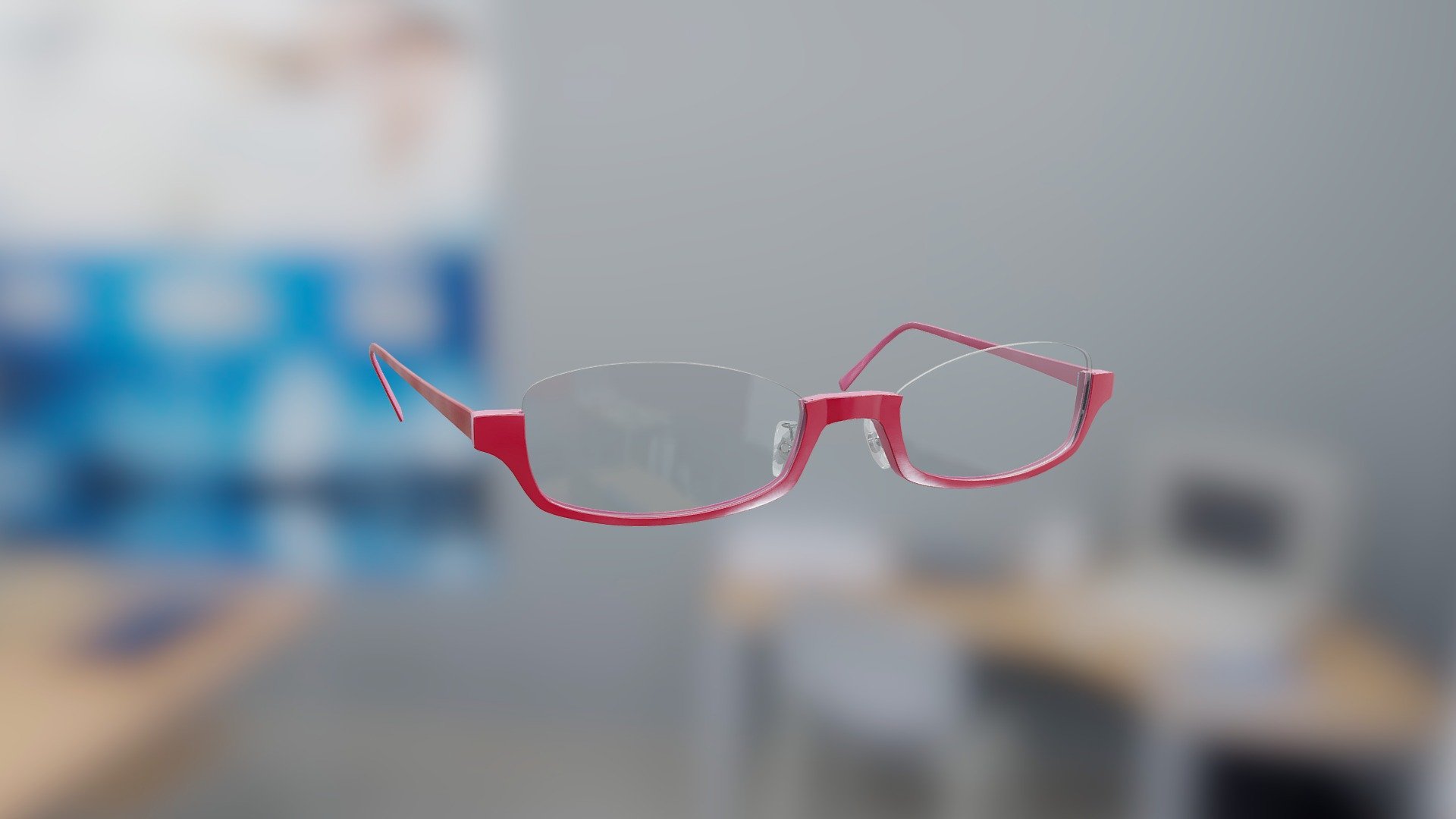 Generic Bottom-Half Rim Glasses (Red) - 3D model by VirTry Teams ...