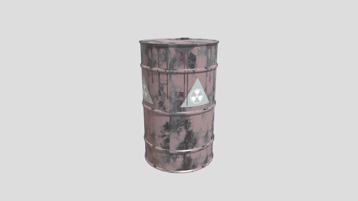 Hazard Barrel 3D Model