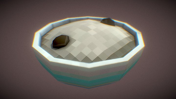 plate in the style of graphics with ps1 3D Model