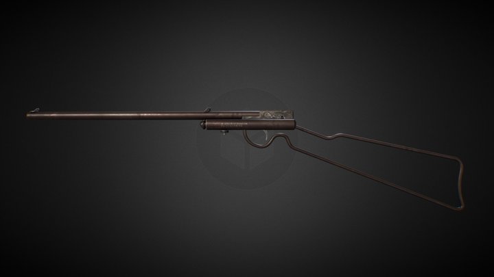 Quackenbush Model 1886 Bicycle Pump Rifle 3D Model
