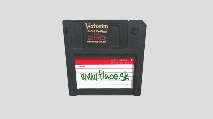 Flace Floppy Disk 3D Model