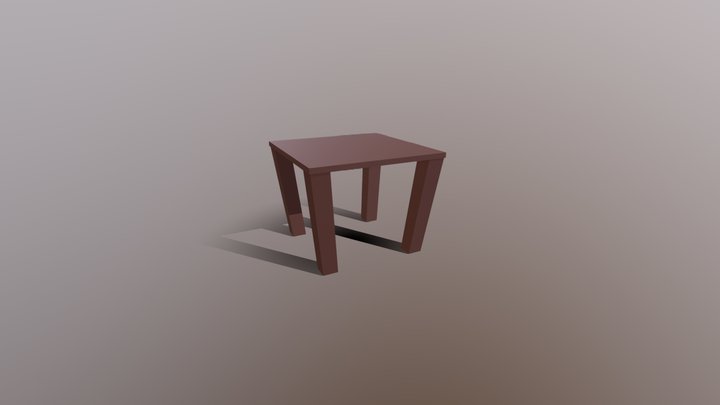 Low Poly Table 3D Model