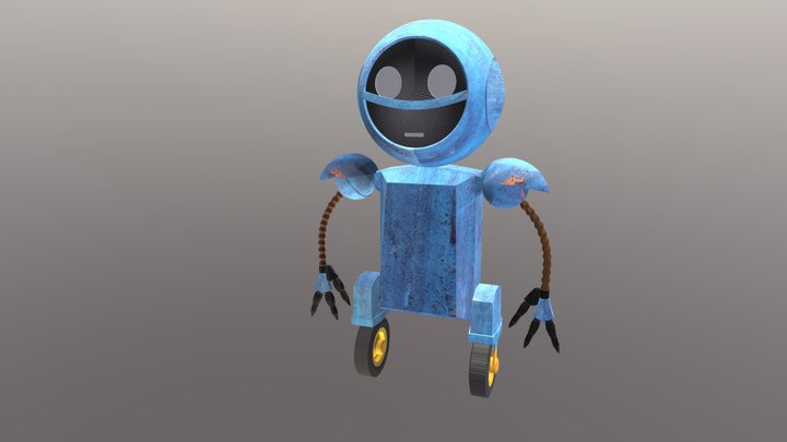 Blue Robot 2 3D Model