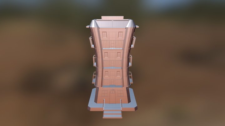 Modelado De Un Edificio Estilizado 3D Model