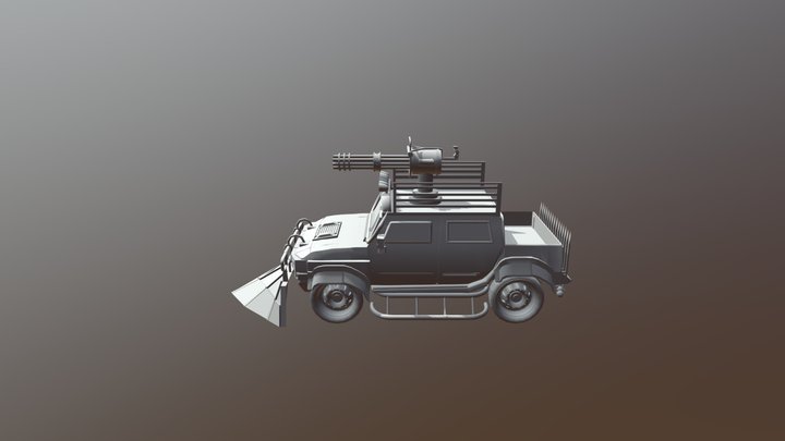 Hummer H2(mad max) 3D Model
