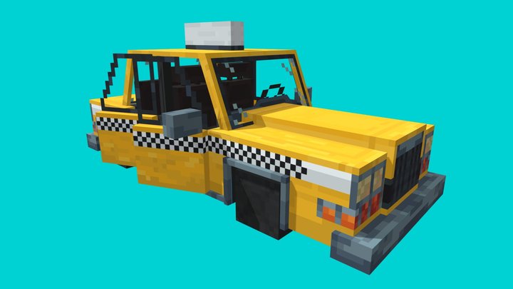 Minecraft - Taxi 3D Model