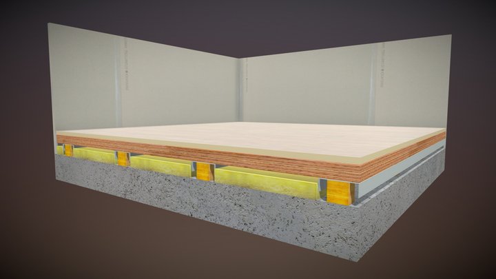 FIC Wood Isolated Floor 3D Model