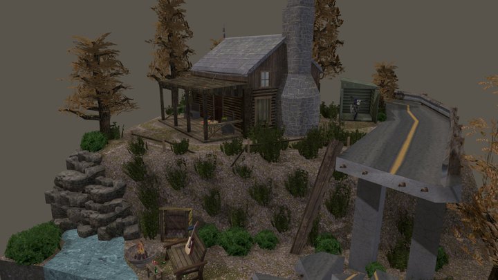 DAE Diorama - Forest Loner 3D Model