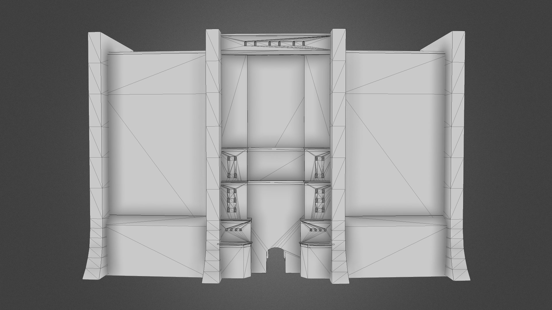 AoT Torhaus Untextured Wireframe