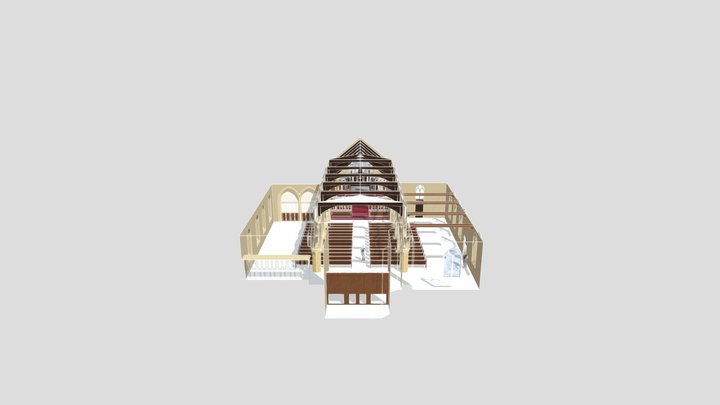 Church interior 3D Model