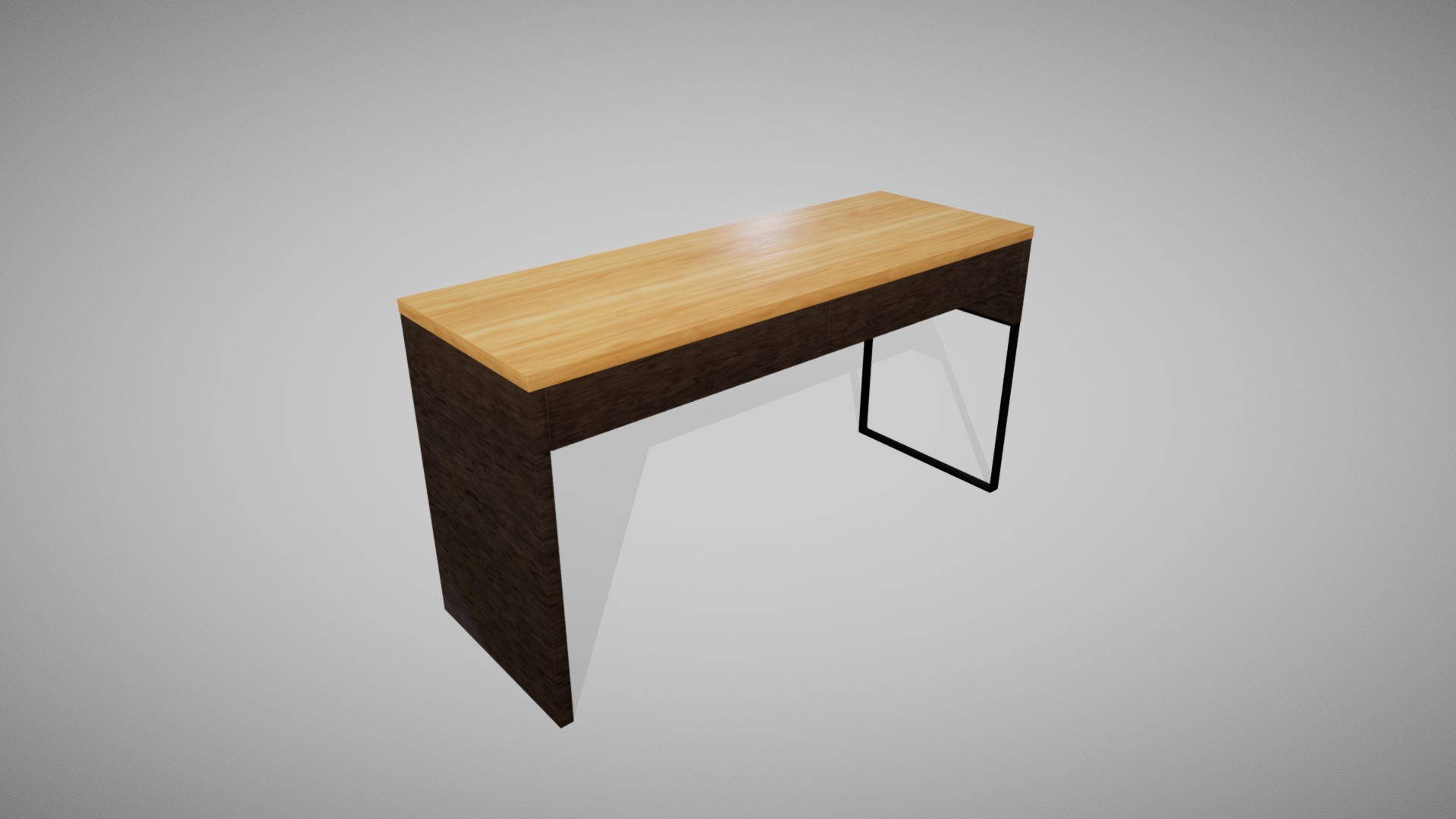 3D model Table - This is a 3D model of the Table. The 3D model is about a wooden table with a glass top.